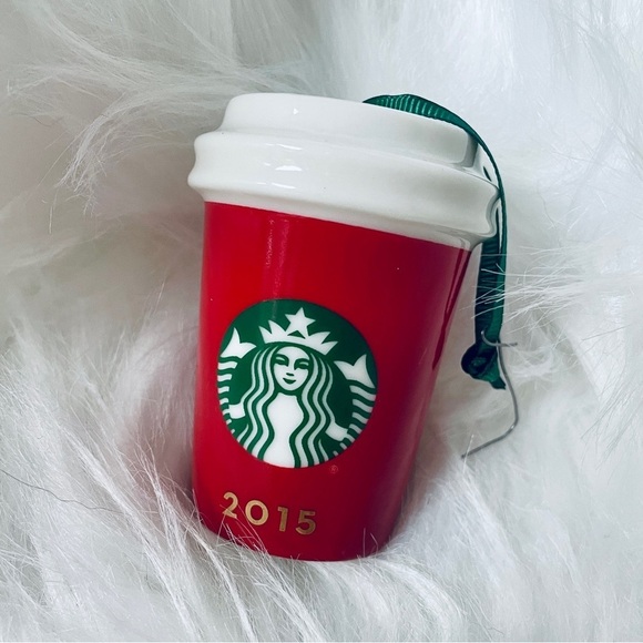 Starbucks Holiday Hot Coffee Christmas 2015 Ornament Collectible Red - Picture 1 of 5